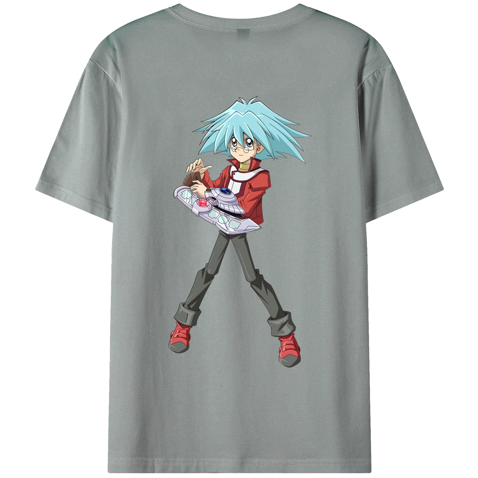 （画像用） 遊☆戯☆王 Yu-Gi-Oh! 綿100％ メンズ半袖Tシャツ（バックプリント） 通気性